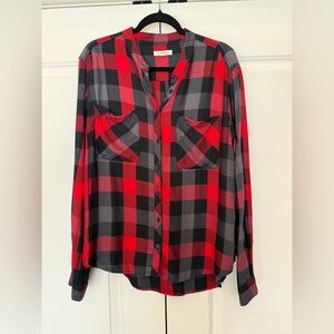 Women’s Red and Black Plaid Shirt